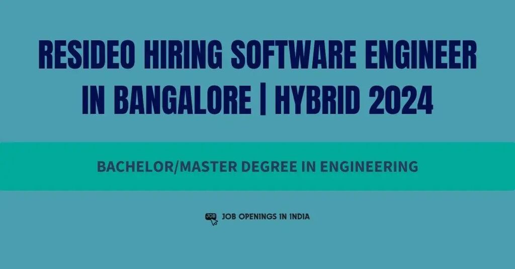 Resideo Hiring Software Engineer